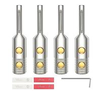 Viborg 4Pcs Pure Copper Silver Plated 5mm Banana Plugs Speaker Amplifier Cable Connector Screw Locking With Heatshrink+Wrench