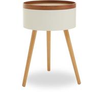 Viborg Storage Side Table - White