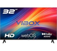 Vibox 32-Inch HD Smart LED TV | WebOS | Built-in Speakers | 3x HDMI, 2x USB | Wall Mount Compatible | Remote with Streaming Controls | Energy-Efficient for Bedroom, Kitchen, or Small Spaces
