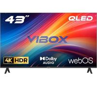 Vibox 43" 4K QLED Smart TV | WebOS | 3x HDMI, 2x USB | Wall Mount Compatible | Gesture Remote with Streaming Controls