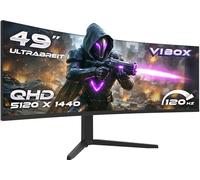 Vibox 49 Inch 120Hz Ultrawide Curved Gaming Monitor - DQHD Resolution, 1ms, Adaptive Sync, HDMI & DisplayPort
