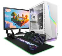Vibox Gaming PC Bundle - AMD Ryzen 3 3200G, Integrated Radeon Vega 8, 16GB RAM, 1TB SSD, Windows 11, 22" Monitor, WiFi 6 + Bluetooth 5.4