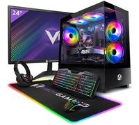 Vibox II-14 Gaming PC Bundle • Intel Core i5 10400F 4.3GHz • Nvidia RTX 3050 6GB • 16GB RAM • 1TB NVMe SSD • Windows 11 • 23" Monitor • WiFi