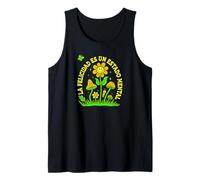 Vibra Feliz Retro con Flor Sonriente y Hongos Psicodélicos Tank Top