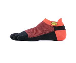 Vibram FiveFingers New Athletic No-Show Socks | UK L in Red Black