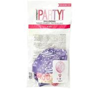Unique Latex Balloons Vibrant 30th Glitz Petal Pink & Spring Lavender White 30cm Party Decor 6ct