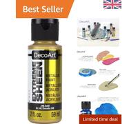 Vibrant 59ml Americana Extreme Sheen Gold Acrylic Paint for Various Surfaces
