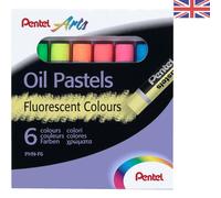 Vibrant 6-Pack Fluorescent Oil Pastels - Perfect for Kids' Artistic Expression