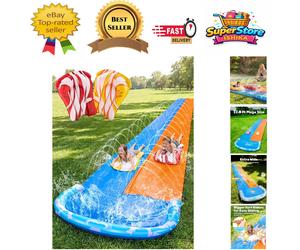 Vibrant 685cm Inflatable Water Slide with 2 Bodyboards for Ultimate Summer Fun