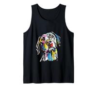 Vibrant Abstract Dog Head Artistic Pet Lover Design Tank Top