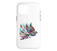 Vibrant Abstract Feather Art Colorful Modern Aesthetic Case for iPhone 16 Pro Max