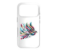 Vibrant Abstract Feather Art Colorful Modern Aesthetic Case for iPhone 17 Pro