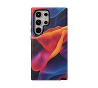 Vibrant Abstract Flow - Matte Tough Case - Compatible with Galaxy S24 Ultra Red