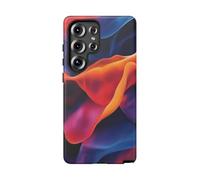 Vibrant Abstract Flow - Matte Tough Case - Compatible with Galaxy S25 Ultra Red