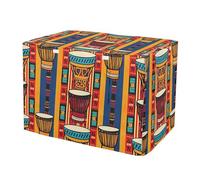 Vibrant African Tribal Dog Crate Cover UV-Resistant Crate Cover with Mesh Windows, Reduces Barking Small