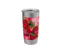 Vibrant Alcohol Ink Strawberry Pattern Stainless Steel Insulated Tumbler