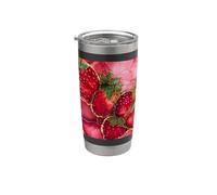 Vibrant Alcohol Ink Strawberry Pattern Stainless Steel Insulated Tumbler