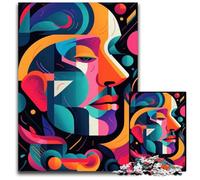 Vibrant And Expressive Puzzles 1000 Pieces for Adults Wooden Jigsaw DIY Decoration Brain Challenge for Adult Family 1000 PCS(75x50cm)