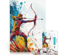 Vibrant ArcherJigsaw Puzzles 1000 Piece for teenagers Stress Reliever Difficult Challenge Enhance love between couples 38x26cm
