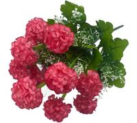 Vibrant Artificial Chrysanthemum Silk Flower Bouquet, Realistic Fake Floral Decor for Home Garden, Ornament for Table Display(white)