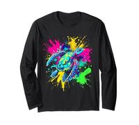 Vibrant Artistic Sea Turtle Long Sleeve T-Shirt