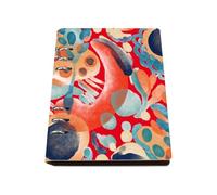 Vibrant Artistic Shapes Notebook, Pu Leather A5 Notebooks, Lined Paper A5 Notebook Lined 180Pages/90Sheets, Journal for Dairy, Notepad for School, Study Essentials Women Man