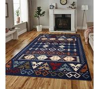 Vibrant Aztec Tribal Multi Colour Area Rugs - Modern Moroccan Style - Elegant Premium Quality Floor Decor - Perfect for Living Room, Bedroom and Dining Areas