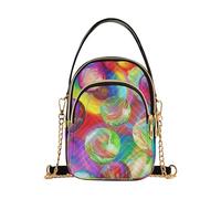 Vibrant Balloons Colorful Rainbow Shoulder Purse Handbag Quilted Chain Strap Wallet Phone Purse Cute Designer Clutch Ladies Zipper Tote