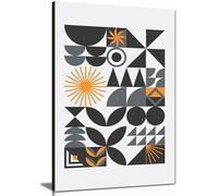 Vibrant Bauhaus Collection #2 Framed Canvas Print, Pictures for Home Walls, Bedroom, Living Room & Bathroom Decor 91x61cm (36x24in)