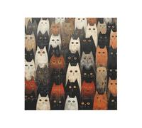 Vibrant brick puzzle building blocks Creative and fun DIY Jigsaw Puzzle Desk Decoration Cat print