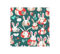 Vibrant Brick Puzzle Building Blocks for Creative Fun DIY Jigsaw Desk Decor Bunny Rabbits Print