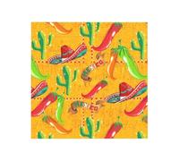 Vibrant Brick Puzzle Building Blocks for Creative Fun DIY Jigsaw Desk Decor Cactus Hat and Chili Pepper Print