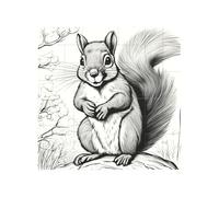 Vibrant Brick Puzzle Building Blocks for Creative Fun DIY Jigsaw Desk Decor Cartoon Squirrel Print