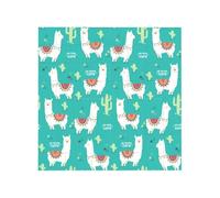 Vibrant Brick Puzzle Building Blocks for Creative Fun DIY Jigsaw Desk Decor Cute White Llama and Cactus Print
