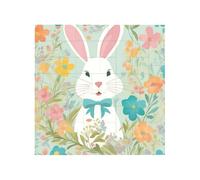 Vibrant Brick Puzzle Building Blocks for Creative Fun DIY Jigsaw Desk Decor Easter Bunny Floral Print