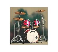 Vibrant Brick Puzzle Building Blocks for Creative Fun DIY Jigsaw Desk Decor Jazz Drum Print