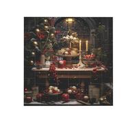 Vibrant Brick Puzzle Building Blocks for Creative Fun DIY Jigsaw Desk Decor Merry Christmas Print