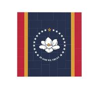 Vibrant Brick Puzzle Building Blocks for Creative Fun DIY Jigsaw Desk Decor Mississippi State Flag Print