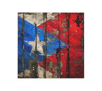 Vibrant Brick Puzzle Building Blocks for Creative Fun DIY Jigsaw Desk Decor Puerto rico Wallpaper Flag Print