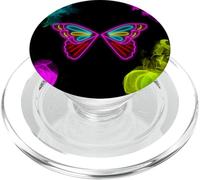 Vibrant Butterfly Colorful Wings Smoke Art Design PopSockets PopGrip for MagSafe