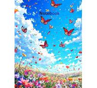 Vibrant Butterfly Meadow Lined Notebook