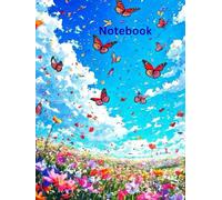 Vibrant Butterfly Meadow Lined Notebook