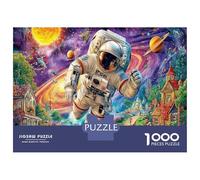 Vibrant Canal Town Fantasy 1000 Piece Astronaut in Cosmic Landscape Jigsaw Puzzles for Puzzles 1000 Pieces Jigsaw for Adults Challenging Educational Games Jigsaw Puzzles for Adults Gifts 38x26cm/1000p