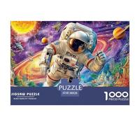 Vibrant Canal Town Fantasy 1000Pc Jigsaw Puzzles for Hobbyists Recycled Astronaut Cosmic Cardboard Challenging Puzzle Games 38x26cm/1000pcs