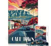 Vibrant Cape Town Streets 1000 Pieces Jigsaws Adults Puzzles Gifts Cognitive Skill Restful Activity Exact Cut Festive Gift (50x75cm)