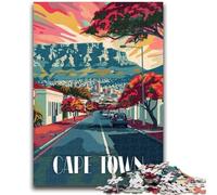 Vibrant Cape Town Streets Jigsaw Puzzles for Adults 1000 Piece, Family Activity with Matching Poster And Trivia Sheet for Age 14+ 1000pcs (26x38cm)