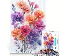 Vibrant Carnation Ensemble Jigsaw Puzzle 1000 Recall Fun Play Advanced Laser Cutting Tech Holiday Indoor Entertainment Toy (38x26cm)