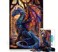 Vibrant Celestial Dragon Jigsaw Puzzles 1000 Cognitive Skill Toy Smooth Burr Free Surface Relaxing Indoor Group Activity (38x52cm)