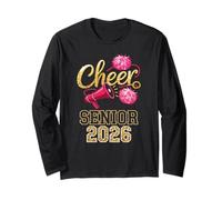 Vibrant Cheer Senior 2026 Jump Camp Seniors Pompom Captain Long Sleeve T-Shirt
