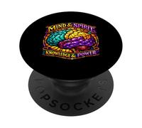 Vibrant Cognition Wisdom Strength Mosaic Art PopSockets Adhesive PopGrip